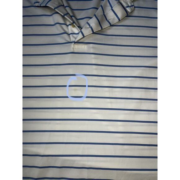 Peter Millar Mens Summer comfort blue Striped Short Sleeve Shirt Size XXL - Picture 4 of 5